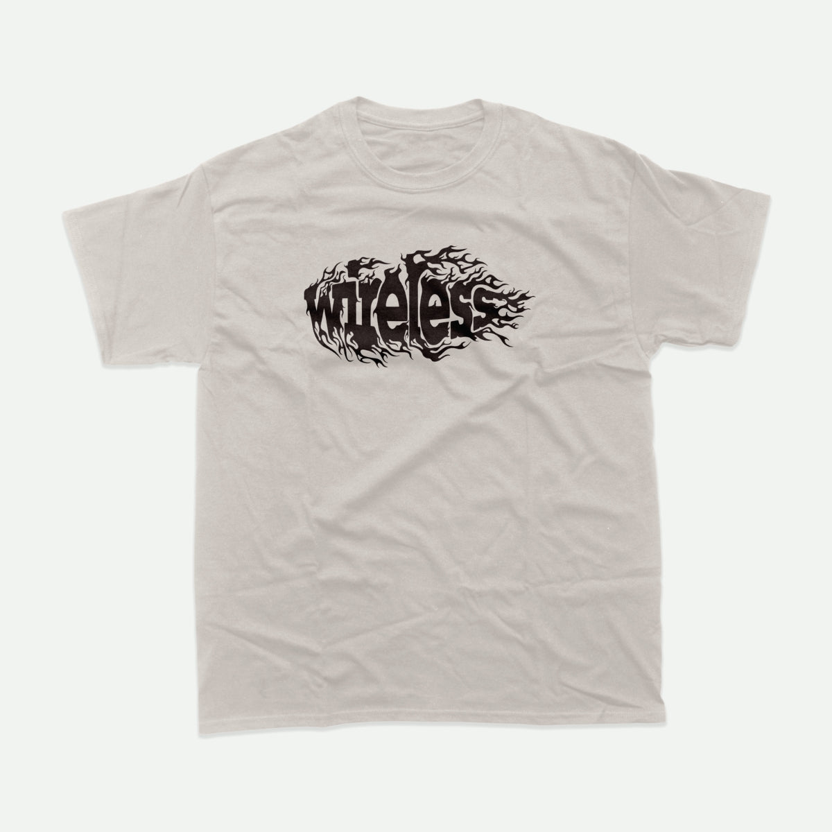 Wireless Flames Natural T-Shirt